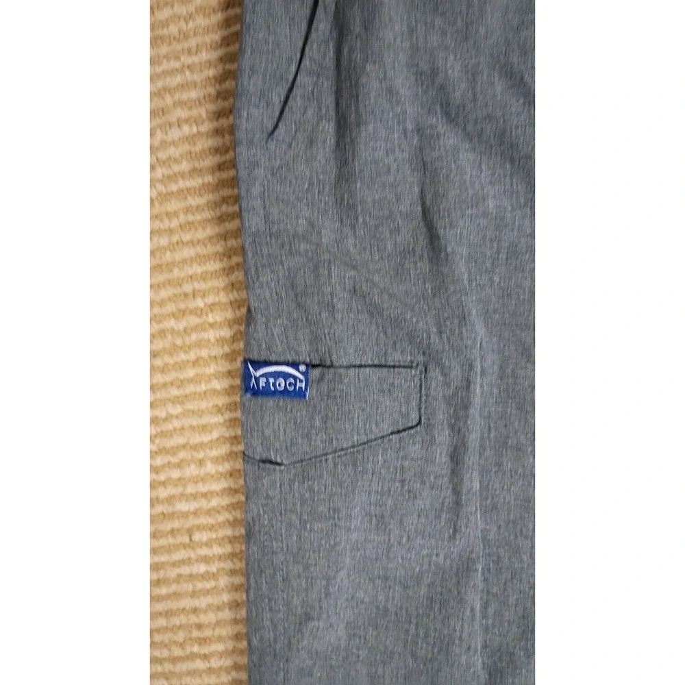 AFTCO Aftech Cargo Shorts Men's 32 Light Gray Stretch American Fishing Hybrid